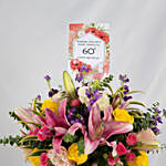 60th Birthday Flowers Arrangement