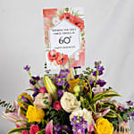 60th Birthday Flowers Arrangement