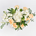 Roses and Hydrangea Flowers Table Centerpiece