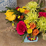 Estatic Birthday Flowers Vase