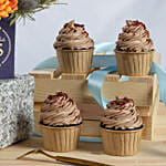 Best Boss Ever Flowers with Cupcakes
