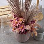 Beauty of Pink and Dry Flowers