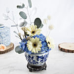 Cheerful White and Blue Flowers