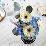 Cheerful White and Blue Flowers