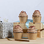 Chocolate Cupcakes Set of 4