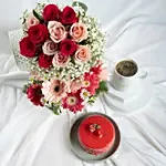 Mesmerised Pink Flowers and Cake