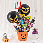 Evil Basket Halloween Treats Arrangement