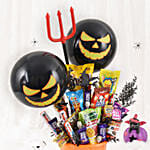 Evil Basket Halloween Treats Arrangement