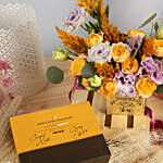 Best Wishes Flowers and Royce Chocolates Combo
