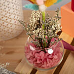 Colorful Dry Flowers in Small Bowl