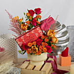 Flowers and Royce Chocolate Box Combo