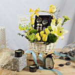 Get Well Soon Flowers and Care Basket