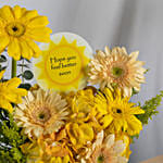 Get Well Soon Message Flowers Vase