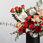 Majestic Roses Jar and Ferrero Chocolate Bars