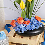 Tulips and Hydrangea Radiance