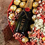 Wine & Chocolate with Baby's Breath