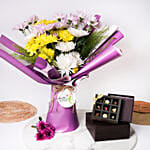 Birthday Flower Bouquet with Chocolates