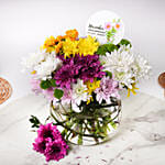 Chrysanthemum Flowers with Cupcakes