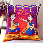 Cute Animated Bhai Dooj Cushion