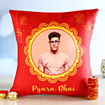 Personalized Bhai Dooj Wishes Cushion