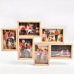 6 Photo Collage Wooden Frame