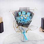 Blue Roses and Rochers Bouquet