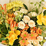 October Birthday Flower Bouquet with Cake