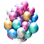 Bunch of 30 Multicolor Chrome Balloons