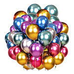 Bunch of 50 Multicolor Chrome Balloons