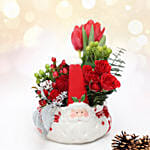 Flowers in Ceramic Basket