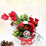 Flowers in Ceramic Basket