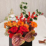 December Birthday Flowers and Chocolate Box