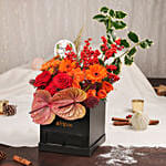 December Birthday Flowers and Chocolate Box