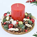 Candles with Christmas Decoration