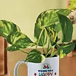 Money Plant In Happy Birthday Mug