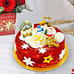 Christmas Stars Flower Arrangement with Cake