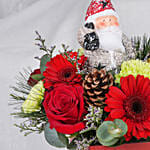 Christmas Stars Flower Arrangement with Cake