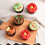 Merry Christmas Delicious Cupcakes 6 Pcs