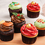 Merry Christmas Delicious Cupcakes 6 Pcs