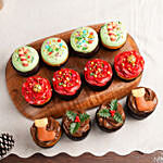 Merry Christmas Delicious Cupcakes 12 Pcs