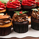 Merry Christmas Delicious Cupcakes 12 Pcs