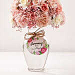 January Birthday Wish Flower Vase
