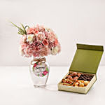 January Birthday Wish Flower Vase And Sweet Box