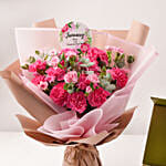 Birthday Wish Carnation Bouquet And Sweet Box