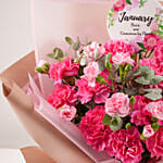 Birthday Wish Carnations Bouquet