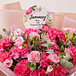 Birthday Wish Carnations Bouquet