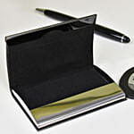 Personalised Card Holder Pen & Key Chain Gift Box