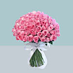99 Pink Roses Bouquet For Valentine