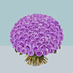 99 Purple Roses Bouquet For Valentine