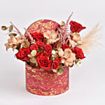 Beauty of Red and Cappuccino Roses For Valentine